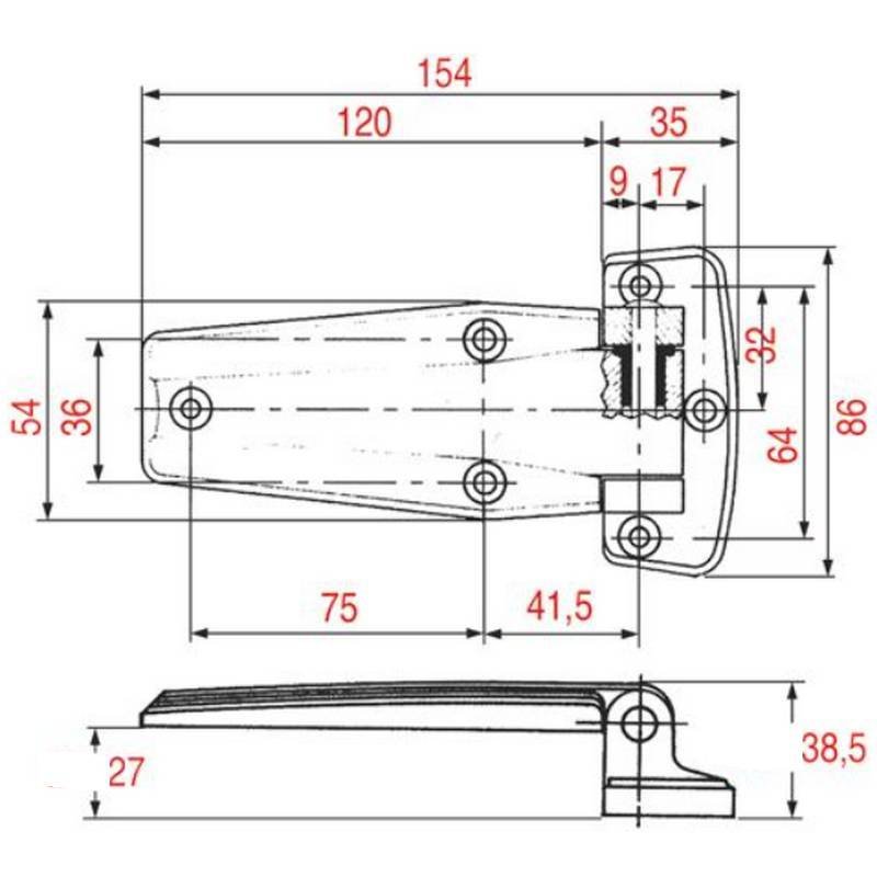 Charnière FERMOD 720 27 schema