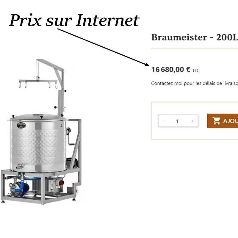 Cuve de brassage Braumeister 200 L prix