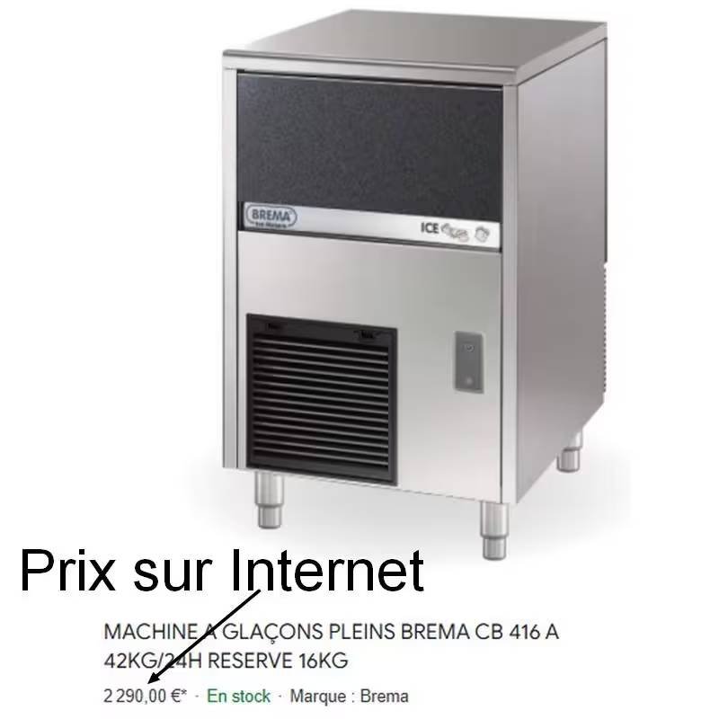 Machine à glaçons BREMA CB 416 prix