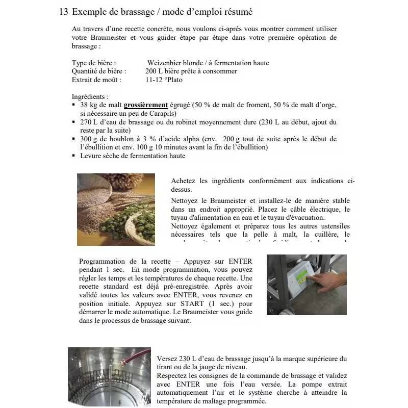 cuve de brassage Braumeister 200 L exemple