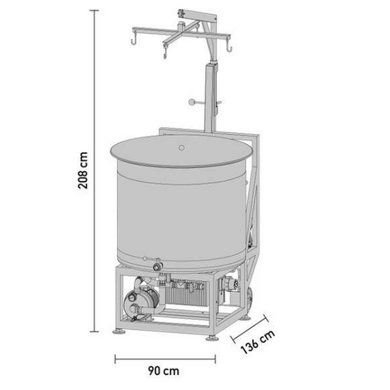 cuve de brassage Braumeister 200 L schema