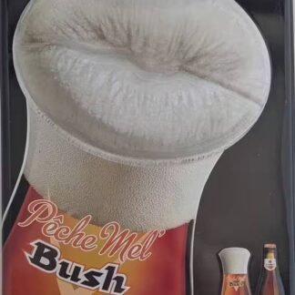 Plaque émaillée Bière Pêche Mel' Bush