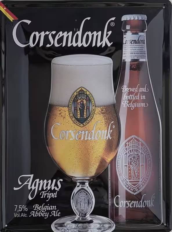 Plaque émaillée Corsendonk Agnus Tripel