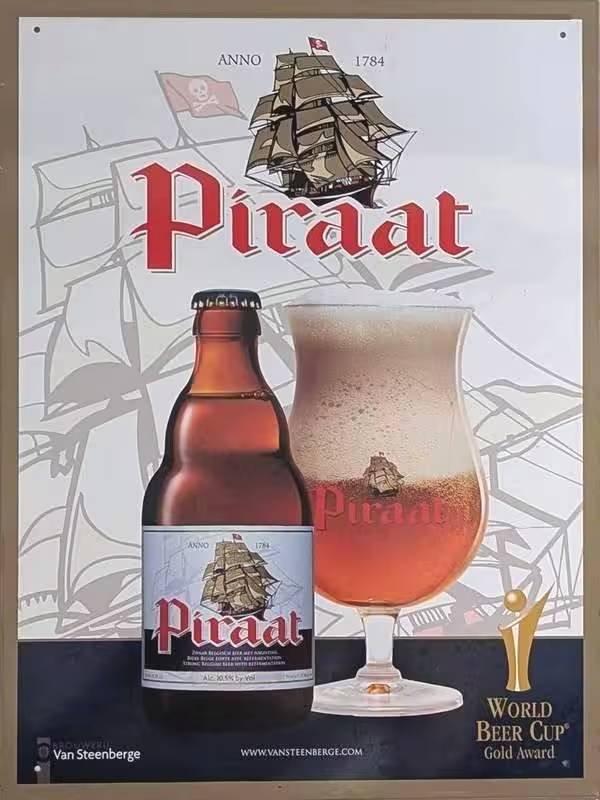 Plaque émaillée Piraat