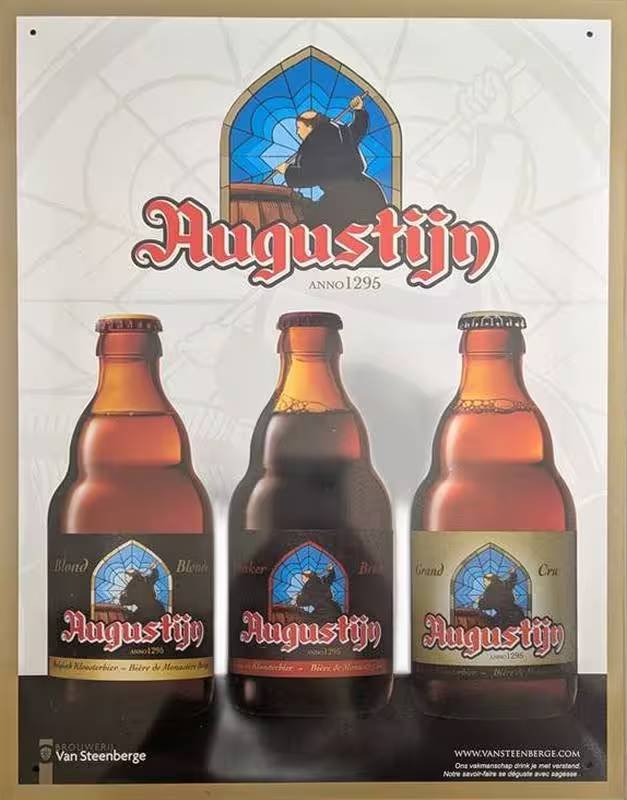 Plaque émaillée bière Augustijn