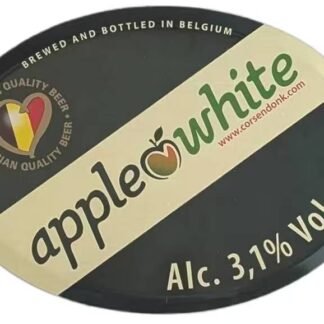 plaque émaillée APPLE WHITE