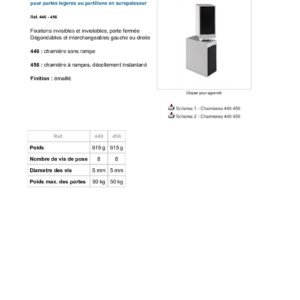 Charnière FERMOD 466 butée à gauche