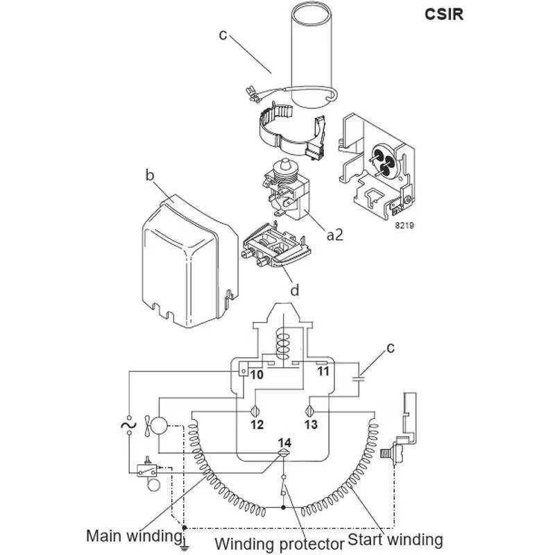 Compresseur SECOP TL5G schema