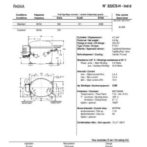 Compresseur TECUMSEH AEZ4425Z