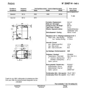 Compresseur TECUMSEH CAJ4519Z/R