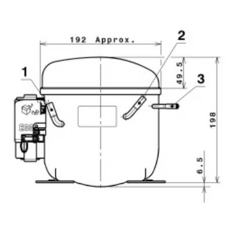 Compresseur frigo CUBIGEL GL70AA schema