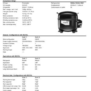 Compresseur SECOP SC21CL