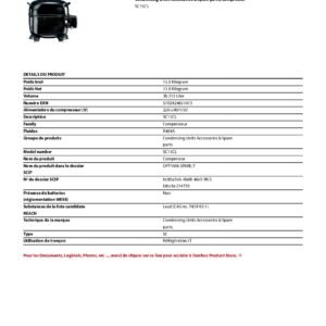Compresseur SECOP SC15CL