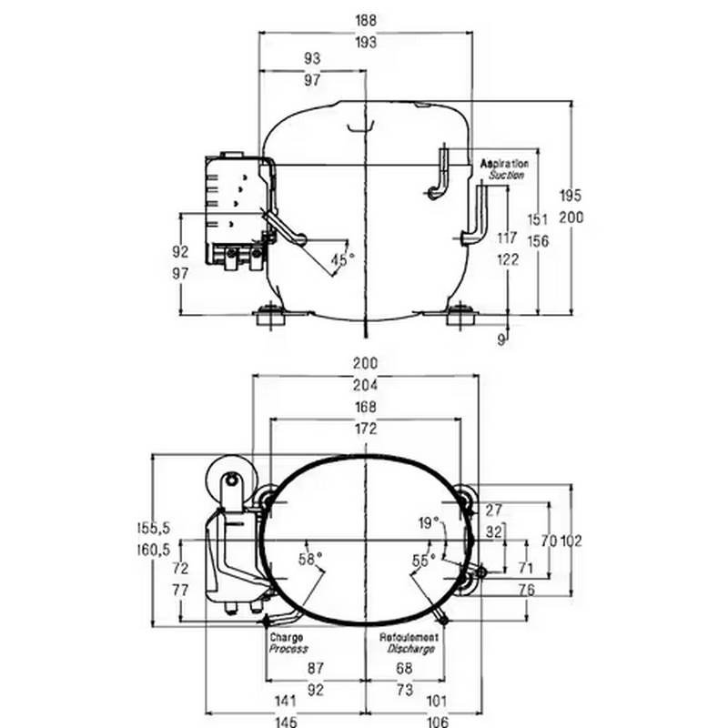 compresseur AE4430Z schema