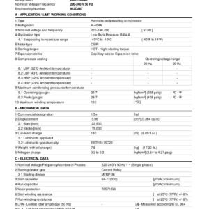 Compresseur EMBRACO EMT2125GK
