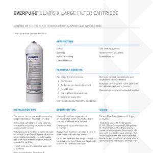 Filtre d’eau EVERPURE CLARIS XL