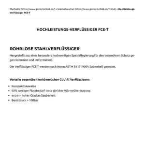 Condenseur GLEMS-TECHNIK FCE-T 8.1.110
