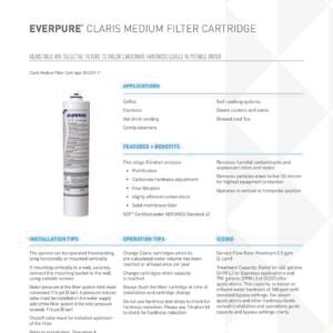 Filtre d’eau EVERPURE CLARIS M