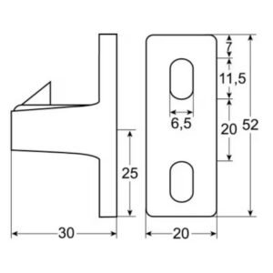Fermeture FERMOD 796 gâche noir