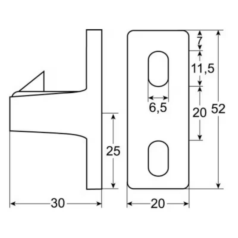 Fermeture FERMOD 796 gache noir schema