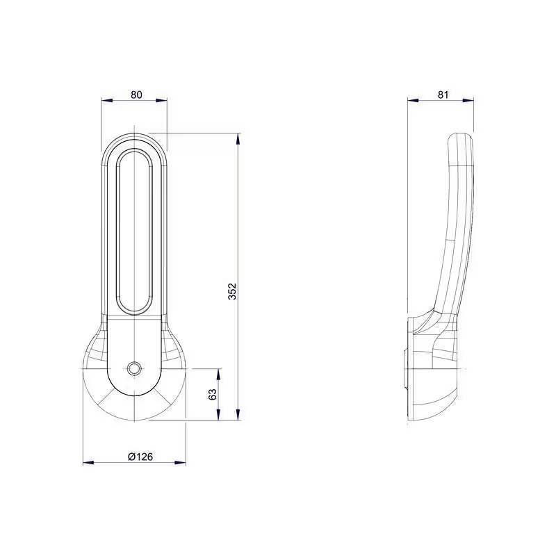 Fermeture RAHRBACH 7501 porte 80 schema int