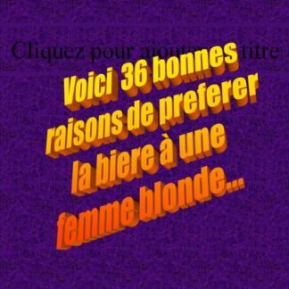 Préferer une Bière