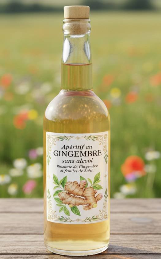Apéritif au GINGEMBRE sans alcool sans sucre 6 Aperitif au GINGEMBRE sans alcool sans sucre bouteille.jpg