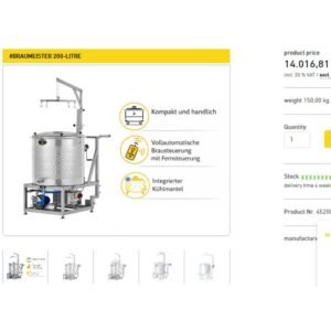 Cuve de brassage Braumeister 200 l